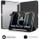 Capa Subblim Clear Shock para iPad Pro 13 M4 preta com fecho magnético e suporte de duas posições