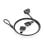 Cable de seguridad AISENS ASLK-D40K04-BK 1.5m acero cerradura con llave Kensington