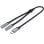 Conversor USB Tipo-C Vention BGPHY Gris 2x Jack 3.5mm Alta Fidelidad 30cm