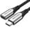 Cable USB-C Vention TABHF 3.1 1m Gris 60W 5Gbps Trenzado Aluminio