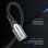 Cable USB-C Vention TABHF 3.1 1m Gris 60W 5Gbps Trenzado Aluminio