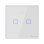 Interruptor inteligente Sonoff T2EU2C-RF doble canal RF433MHz, táctil cristal, Alexa/Google