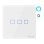 Interruptor inteligente Sonoff T1EU3C Wi-Fi 2.4GHz RF 433MHz 3 canales vidrio blanco con app y voz