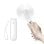 Ventilatore portatile JisuLife Life8 Plus da 4500 mAh, bianco, con 3 velocità e torcia elettrica.
