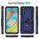 Capa magnética digital Max Power para Samsung Galaxy A15 com anel giratório azul