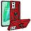 Capa magnética digital Max Power para Oneplus 9 Pro com anel giratório vermelha