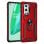 Capa magnética digital Max Power para Oneplus 9 Pro com anel giratório vermelha