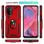 Capa magnética digital Max Power para Oppo A74 5G/A93 5G/A54 5G com suporte de anel rotativo, vermelha