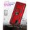 Capa magnética digital Max Power para Oppo A72/A52/A92 com anel rotativo vermelho