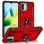 Capa magnética digital Max Power para Xiaomi Redmi A1 / Redmi A2 com anel giratório vermelho