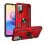 Capa magnética digital Max Power para Xiaomi Redmi Note 10 5G/Poco M3 Pro 5G com suporte de anel giratório vermelho