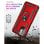 Capa magnética digital Max Power para Xiaomi Redmi Note 10 5G/Poco M3 Pro 5G com suporte de anel giratório vermelho