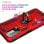 Capa magnética digital Max Power para Xiaomi Redmi Note 10 5G/Poco M3 Pro 5G com suporte de anel giratório vermelho