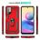Capa magnética digital Max Power para Xiaomi Redmi Note 10 5G/Poco M3 Pro 5G com suporte de anel giratório vermelho