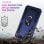 Coque magnétique numérique Max Power pour Samsung Galaxy A52/A52S 5G avec anneau rotatif bleu