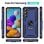 Coque magnétique numérique Max Power pour Samsung Galaxy A52/A52S 5G avec anneau rotatif bleu
