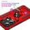 Max Power Digital Magnetic Case für Xiaomi Redmi Note 13 5G Hülle mit drehbarem Ring, Rot