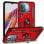 Capa magnética digital Max Power para Xiaomi Redmi 12c com anel giratório vermelho