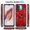 Capa magnética digital Max Power para Xiaomi Redmi 12c com anel giratório vermelho
