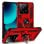 Capa magnética digital Max Power para Xiaomi Mi 13T/Mi 13T Pro com anel giratório vermelho