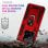 Capa magnética digital Max Power para Xiaomi Mi 13T/Mi 13T Pro com anel giratório vermelho