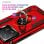 Capa magnética digital Max Power para Xiaomi Mi 13T/Mi 13T Pro com anel giratório vermelho