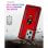 Capa magnética digital Max Power para Xiaomi Redmi Note 12 Pro Plus com anel giratório vermelho