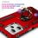 Capa magnética digital Max Power para Xiaomi Redmi Note 12 Pro Plus com anel giratório vermelho