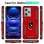 Capa magnética digital Max Power para Xiaomi Redmi Note 12 Pro Plus com anel giratório vermelho
