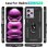 Custodia magnetica digitale Max Power per Xiaomi Redmi Note 12 Pro 5G/Poco X5 Pro 5G con anello rotante, nera