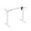 Structure de bureau motorisée Kimex 150-5004, blanche, hauteur électrique, 80 kg, acier