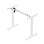 Structure de bureau motorisée Kimex 150-5004, blanche, hauteur électrique, 80 kg, acier