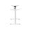 Structure de bureau motorisée Kimex 150-5004, blanche, hauteur électrique, 80 kg, acier
