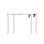 Structure de bureau motorisée Kimex 150-5004, blanche, hauteur électrique, 80 kg, acier
