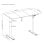 Escritorio motorizado Kimex 150-5003 120x60cm Altura regulable, 4 posiciones, Blanco