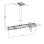Soporte de techo Kimex 031-4232K1 para 2 pantallas 32? VESA 75x75/100x100, ajuste altura y orientación, gris/negro