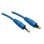 Cable de fibra óptica Kimex 063-1008 Toslink Azul 80cm transmisión digital sin interferencias