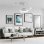 Ventilador de techo Bel Air Home Ondas 4 aspas retráctiles LED 72W 6 velocidades blanco