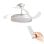 Ventilateur de plafond LED InnovaGoods DC 80 W avec pales rétractables, 6 vitesses, télécommande, blanc