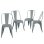 Silla industrial Thinia Home Strong pack 4 unidades acero mate apilables multicolor