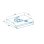Campana extractora Cata Decorativa 195m³/h Succión silenciosa 3 velocidades LED inox/blanco