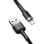 Cable Baseus Cafule USB-A a Lightning 1m 2.4A Nylon Trenzado Negro/Gris
