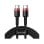 Cable Baseus Cafule USB-C a USB-C 2m 100W Power Delivery Nylon Negro/Rojo