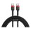 Cable Baseus Cafule USB-C a USB-C 2m 0,48 Gbit/s Trenzado Negro/Rojo