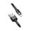 Cabo Baseus CALKLF-RG1 3m USB-A para Lightning Nylon Anti-Nó 2.4A Cinzento/Preto