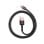Câble USB-C Baseus CATKLF-U91 (3 m) en nylon tressé 3 A, charge rapide, noir/rouge