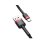 Câble USB-C Baseus CATKLF-U91 (3 m) en nylon tressé 3 A, charge rapide, noir/rouge