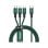 Cable Baseus CAMLT-SC01 3in1 1.5m USB-C/Micro USB/Lightning 20W Verde