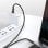 Cable USB-C Baseus Tungsten Gold 1m 100W PD, nylon, transferencia 480 Mbps, zinc