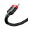 Cable Baseus Cafule USB-A a USB-C 2m Nylon Reforzado Negro/Rojo 2A 480Mbps